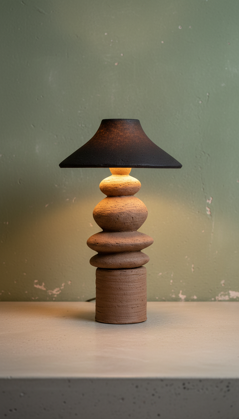 Handcrafted Ceramic Table Lamp in a new setting