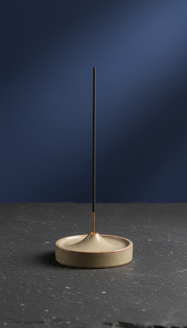 Incense Sticks with Glazed Ceramic Holder in a new setting